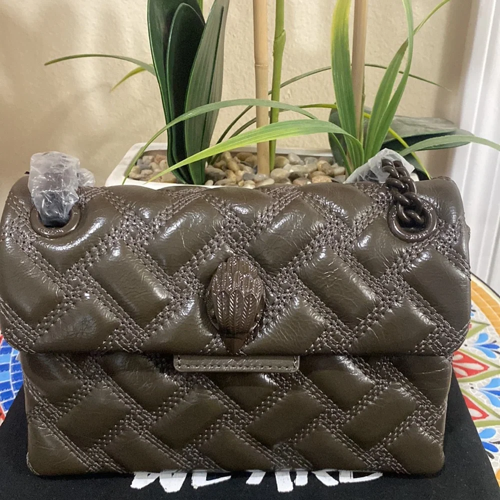 kurt Geiger London Mini Kensington Drench Quilted Leather Convertible Crossbody - Picture 13 of 13